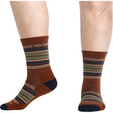 Men's Multi Stripe Midweight Micro Crew Sock
