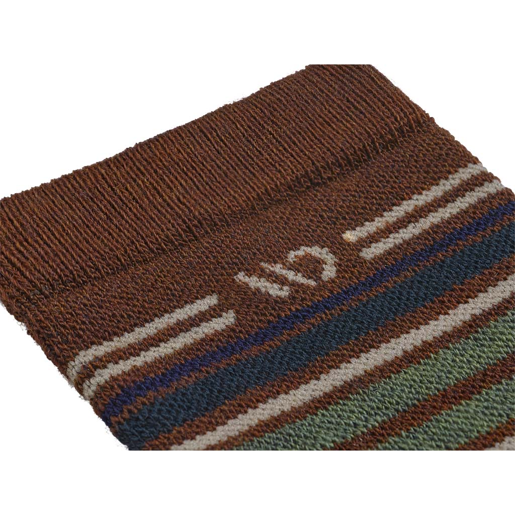Men's Multi Stripe Midweight Micro Crew Sock