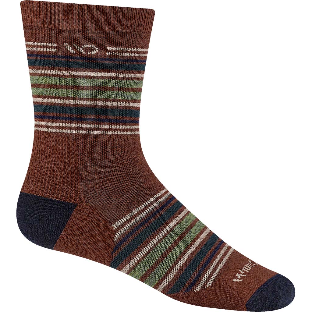 Men's Multi Stripe Midweight Micro Crew Sock