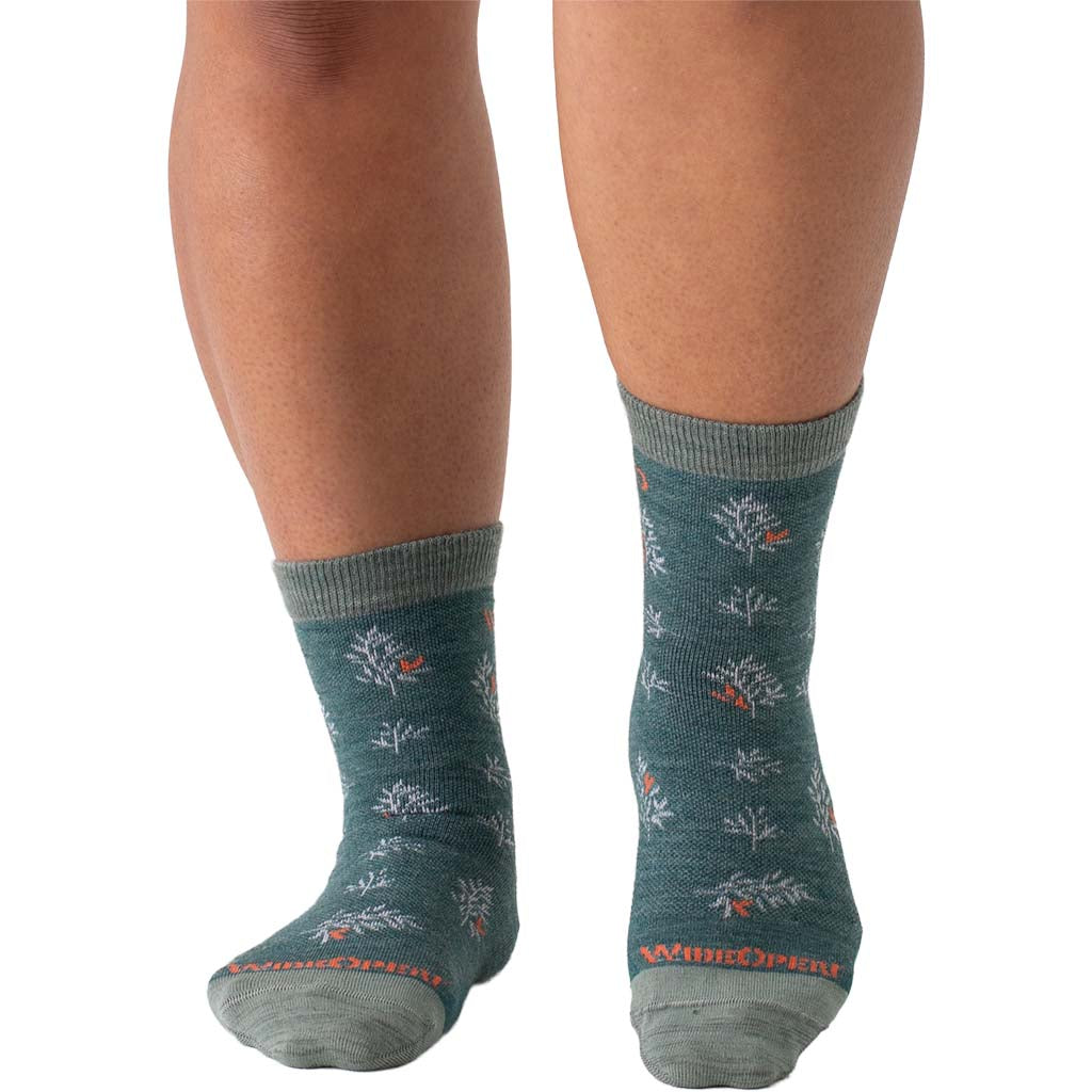 Women's Foliage Lightweight Cushion Micro Crew Sock