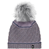 Cable Knit Colorblock Pom Beanie