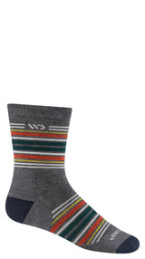 Men's Multi Stripe Midweight Micro Crew Sock
