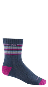 Women's Multi Stripe Midweight Cushion Micro Crew Sock