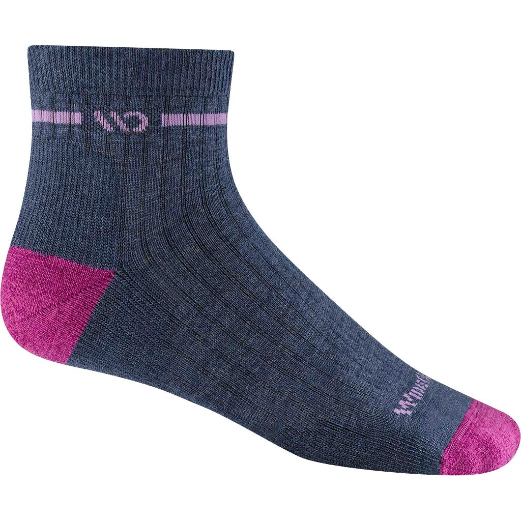 Women's Single Stripe Midweight Cushion Quarter Sock