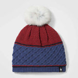 Cable Knit Colorblock Pom Beanie