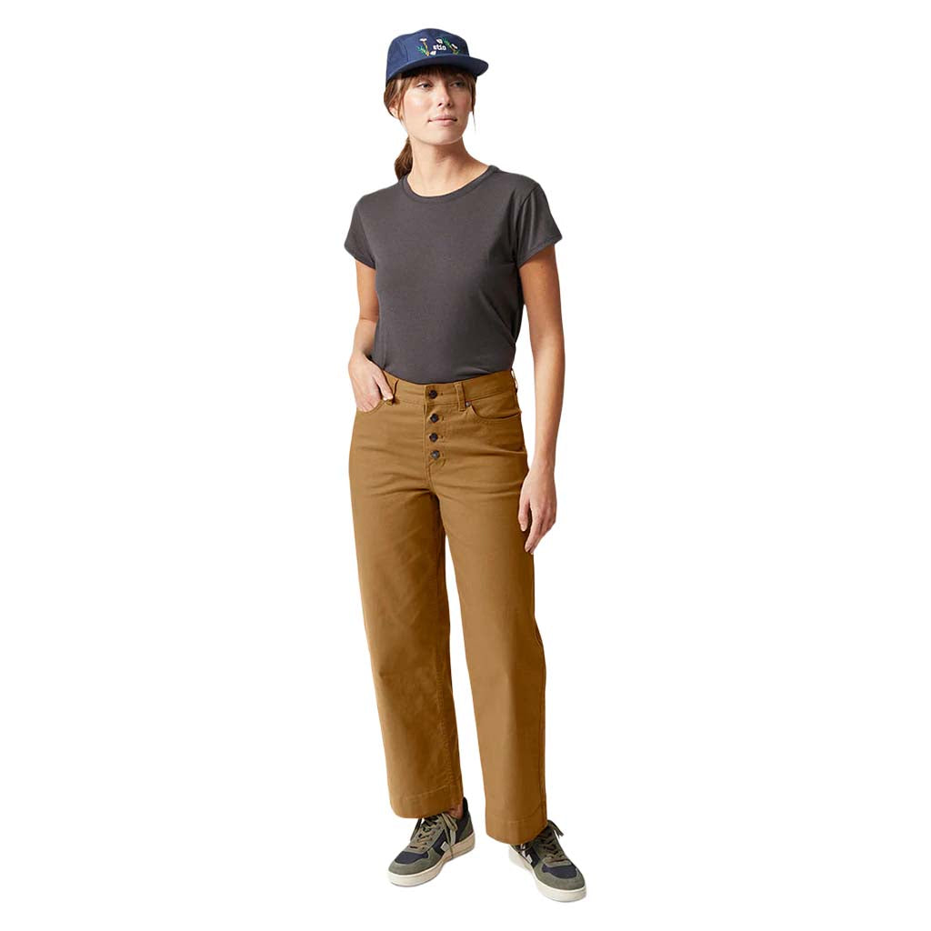 Women's Rivet Wide Leg Canvas Pant