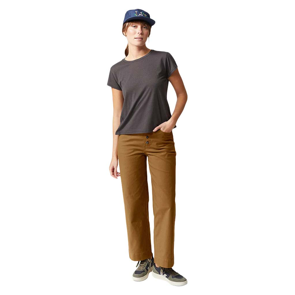 Women's Rivet Wide Leg Canvas Pant