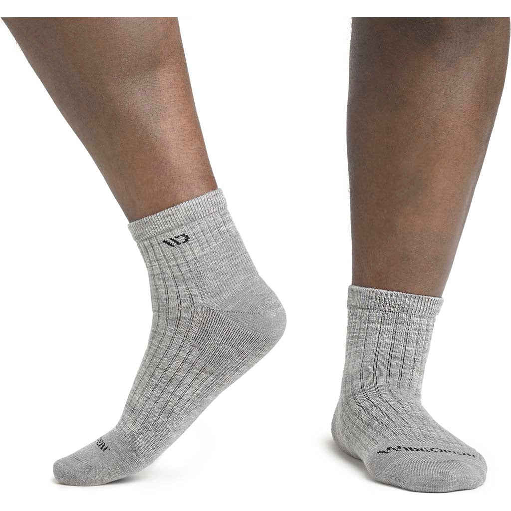 Men's Solid Midweight Quarter Sock