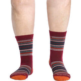 Men's Multi Stripe Midweight Micro Crew Sock