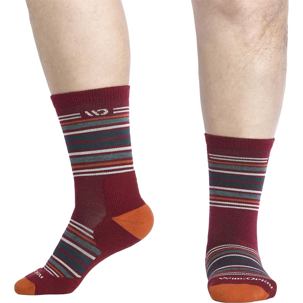 Men's Multi Stripe Midweight Micro Crew Sock