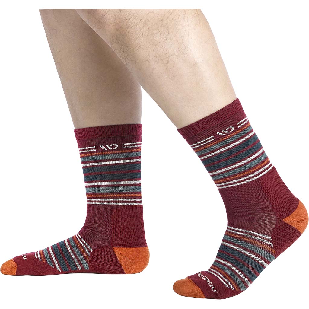 Men's Multi Stripe Midweight Micro Crew Sock