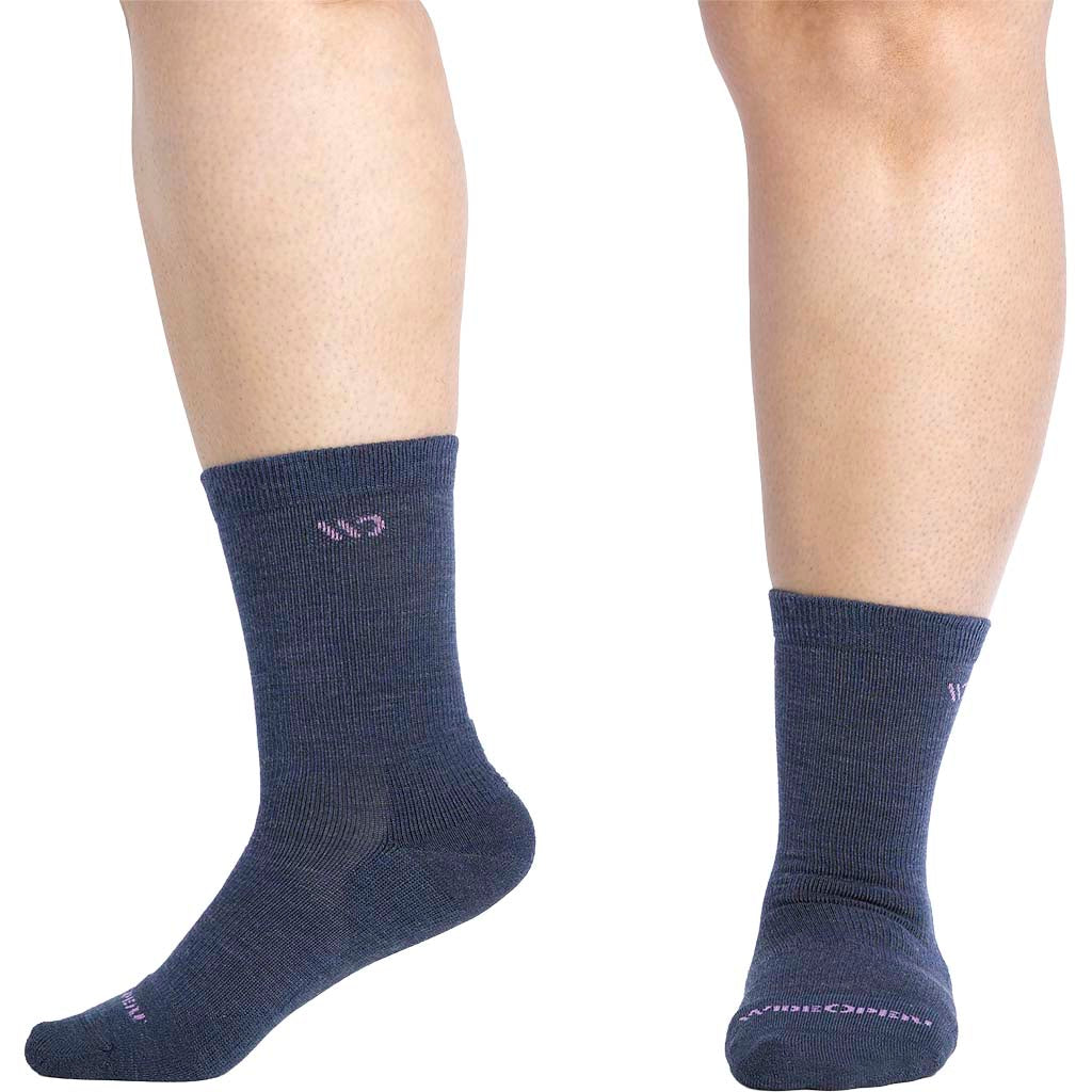 Women's Solid Cushioned Crew Socks