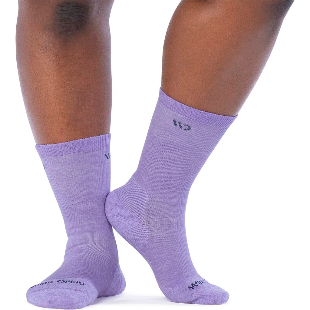Women's Solid Cushioned Crew Socks