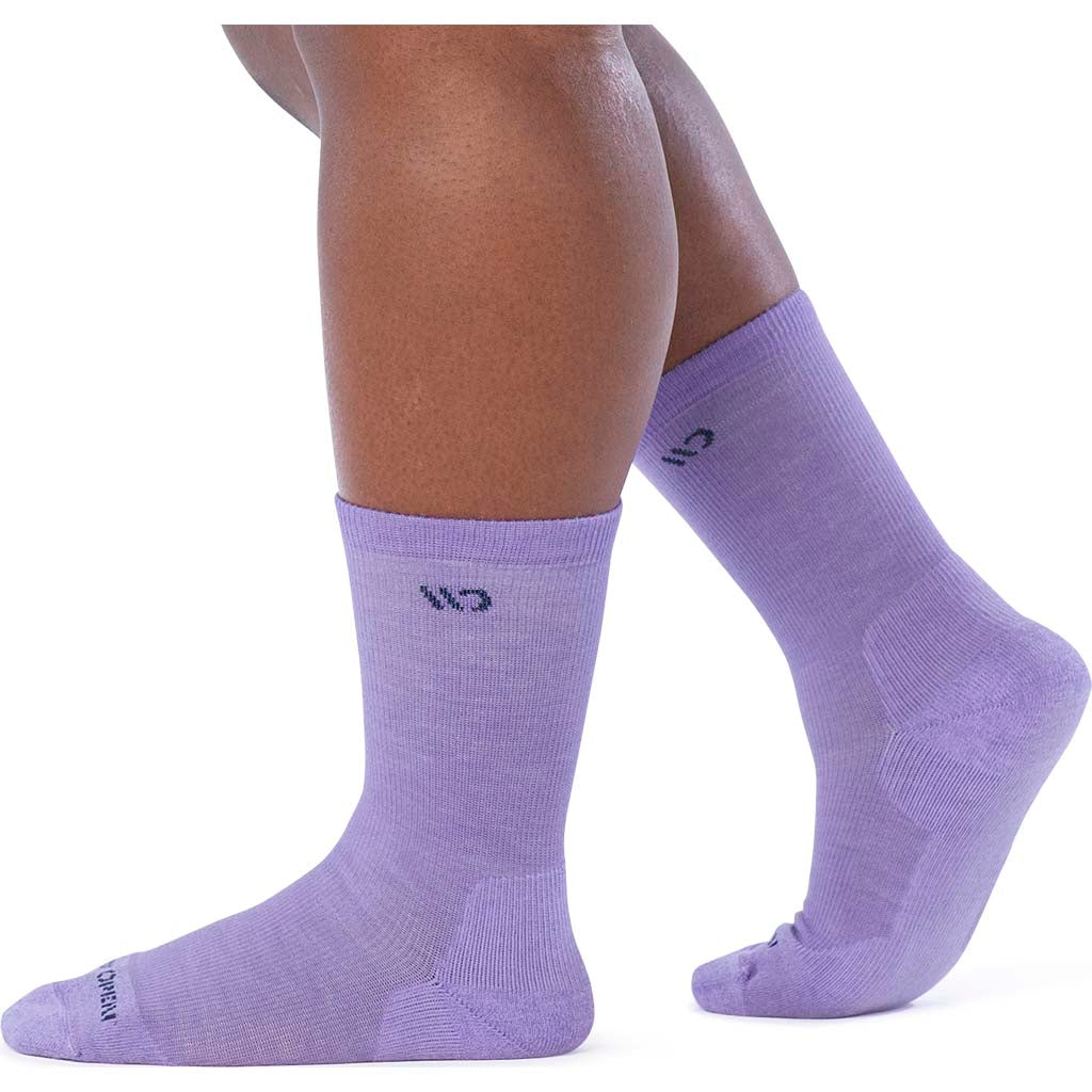 Women's Solid Cushioned Crew Socks