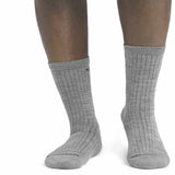 Men's Solid Midweight Cushion Micro Crew Sock
