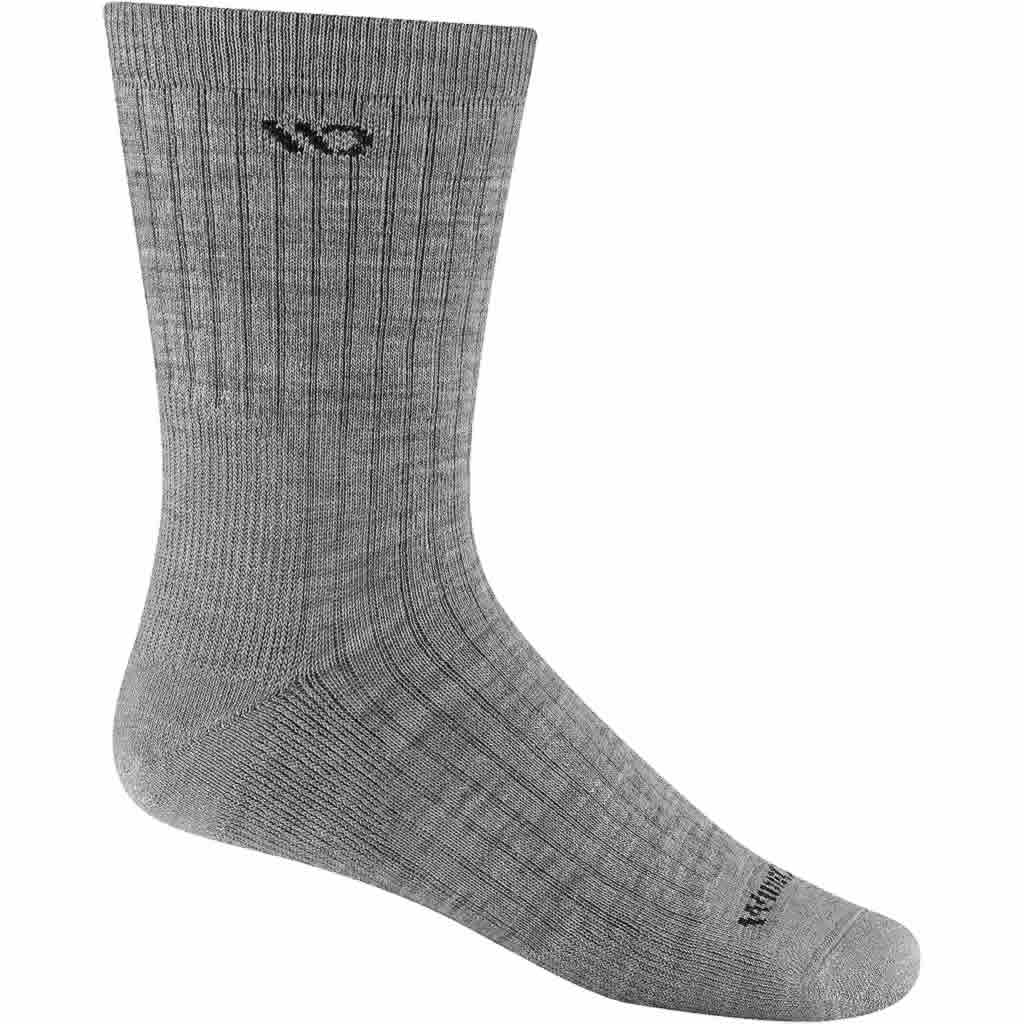 Men's Solid Midweight Cushion Micro Crew Sock