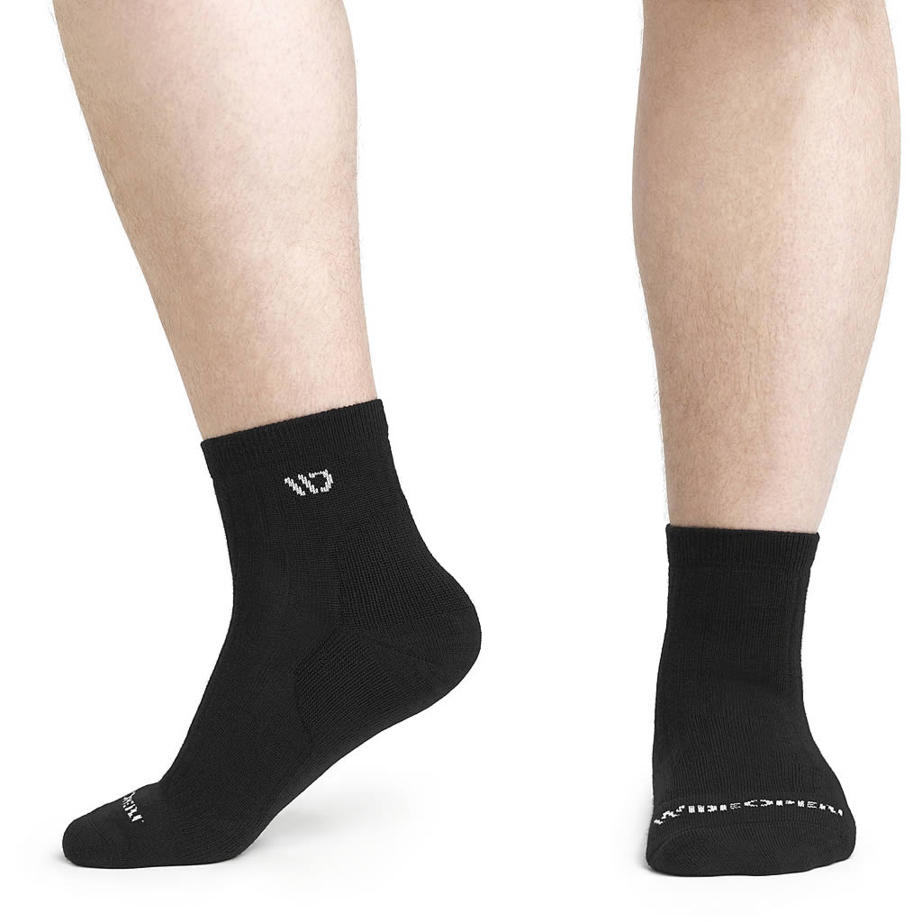 Men's Solid Midweight Quarter Sock