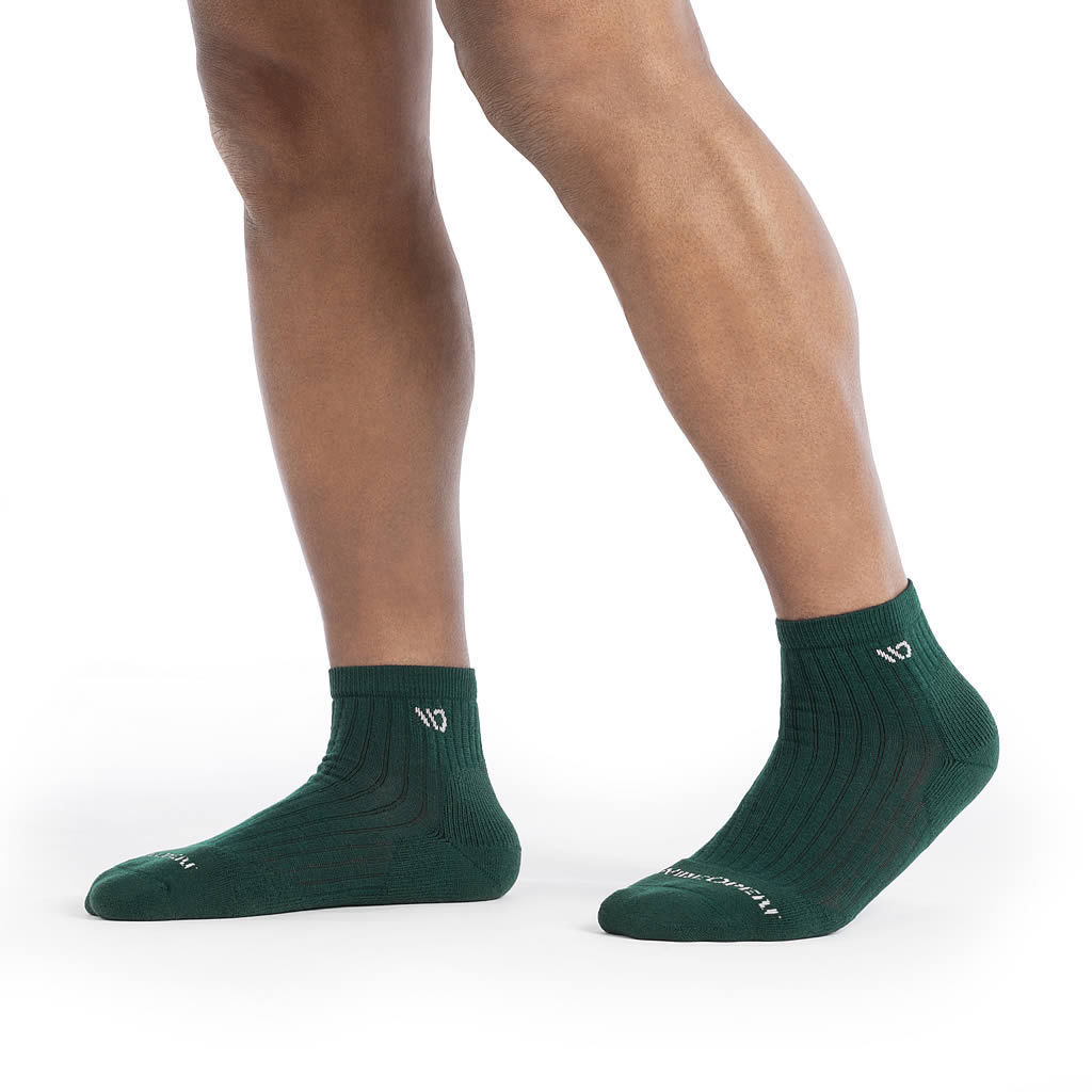 Men's Solid Midweight Quarter Sock