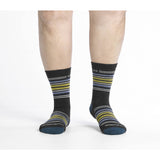 Men's Multi Stripe Midweight Micro Crew Sock