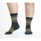 Men's Multi Stripe Midweight Micro Crew Sock